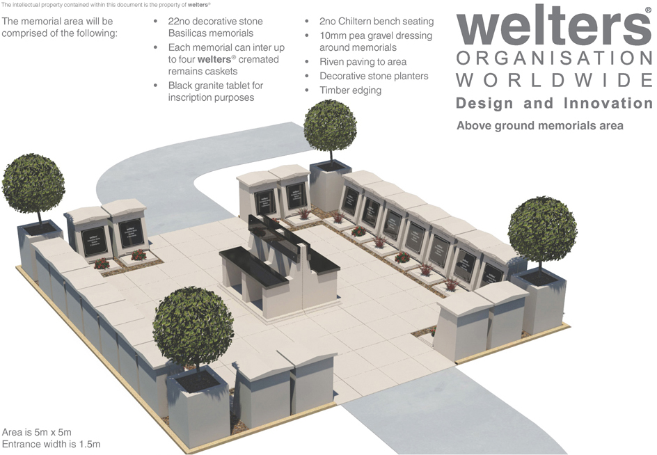 Cremated Remains Memorial Garden Area Example